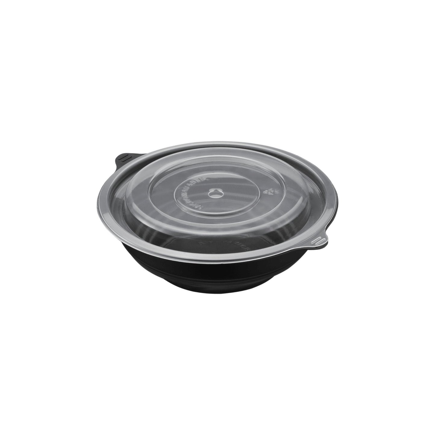 16oz Thermoformed Round Bowl, Black, 120 Sets
