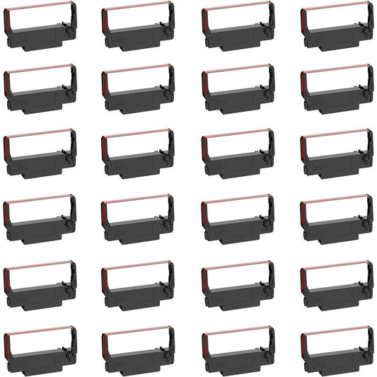 Watson Distributing Pos Ribbon Compatible with Epson ERC-30Br, Black/Red, 24/Bx