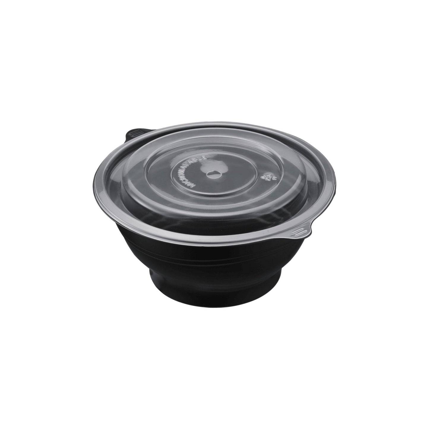24oz Thermoformed Round Bowl, Black, 120 Sets