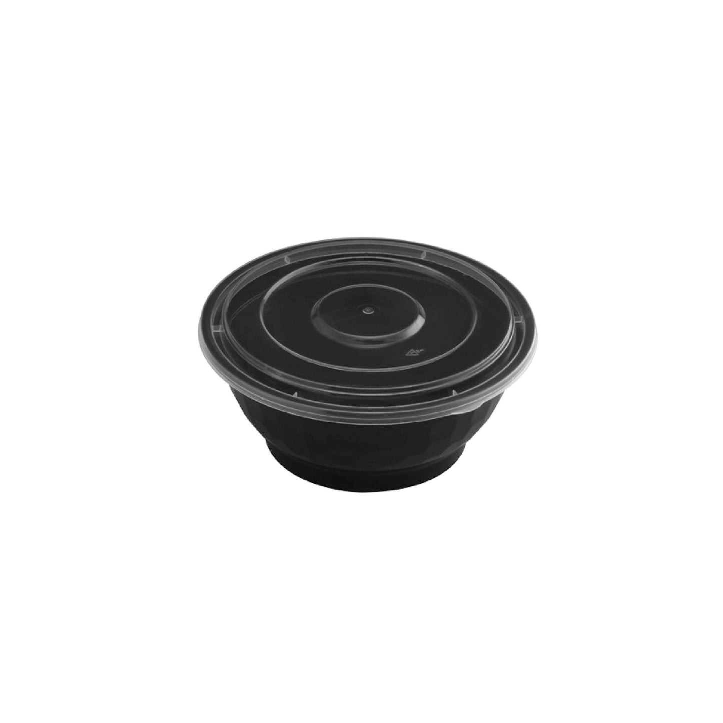 36oz Microwaveable Noodle Bowl with Lid, Black, 120 Sets