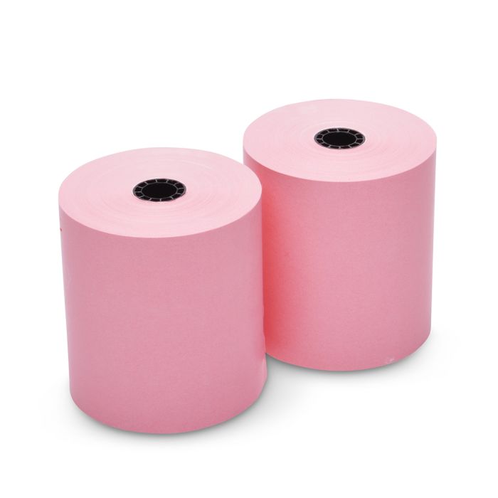 Iconex 3.125 in x 230 ft Pink Thermal Paper, 50 Per Carton