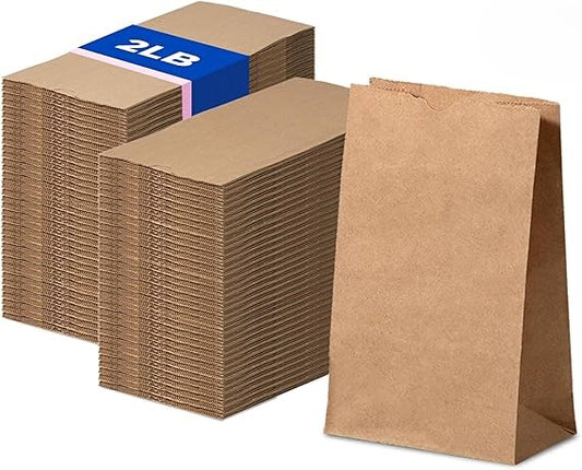 Watson Distributing 4 Lb Brown Paper Bag 5" x 9.75" x 3.1" 500/Case