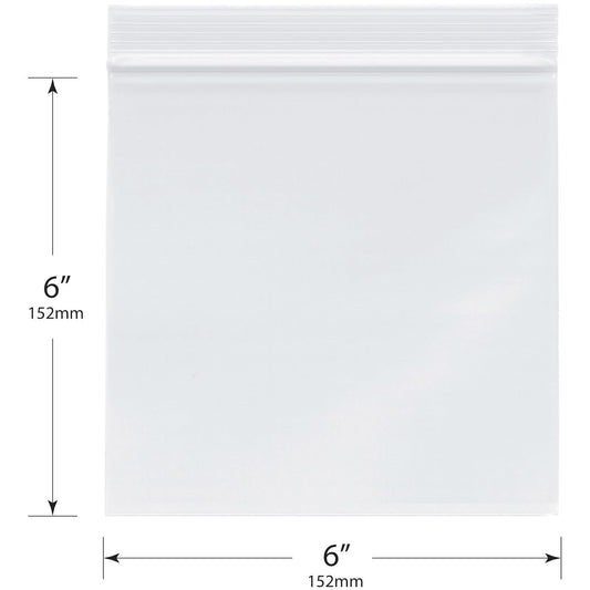Watson Distributing 6" x 6" Sandwich Bag 1.2 Mil Clear Zip Top 1000/Case