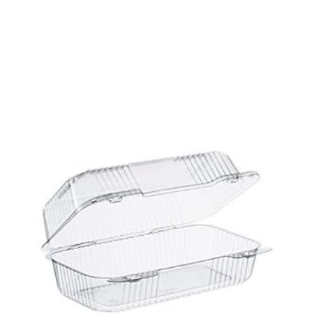 Watson Distributing 6" x 6" x 3" Clear 1-Compt Pet Hinged-Lid Container 200/Case