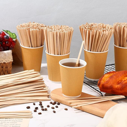 Watson Distributing 7.5" Coffee Stirrer Wooden Classic Round End 500/Box
