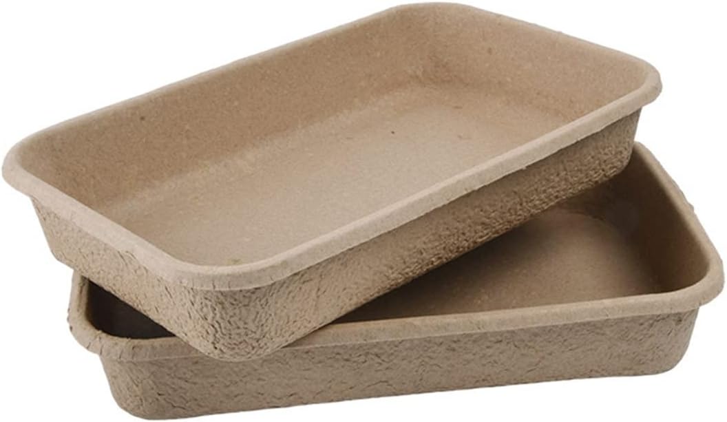 Watson Distributing 13" X 17" Molded Fiber/Pulp Rectangle Tray 100/Case
