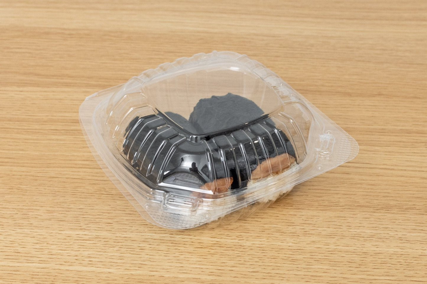 Clear Hinged PS Container, 6" x 6" 3in Tall, 400pc