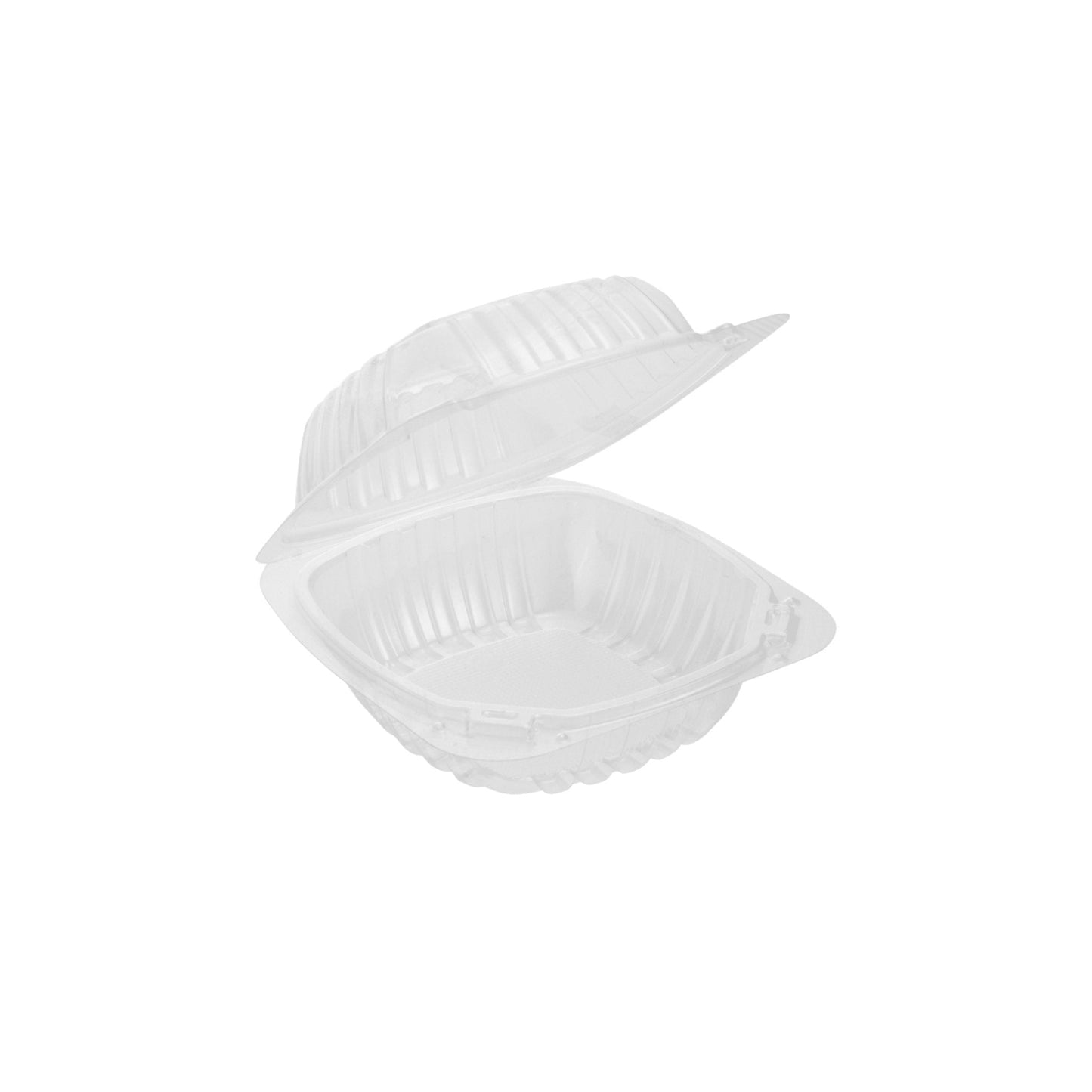 Clear Hinged PS Container, 6" x 6" 3in Tall, 400pc