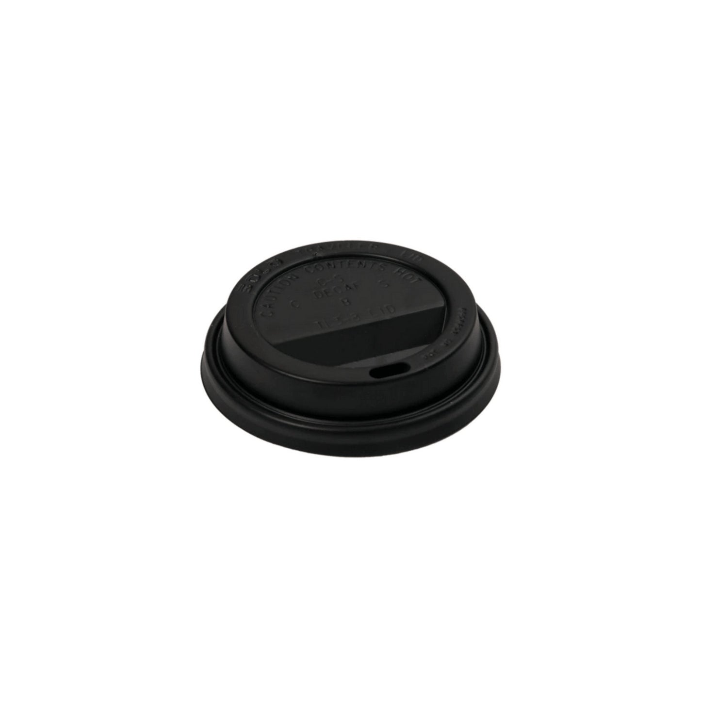 Flat Lid for 8oz Paper Cup, 80mm, PP, Black, 1000pc (100/10)