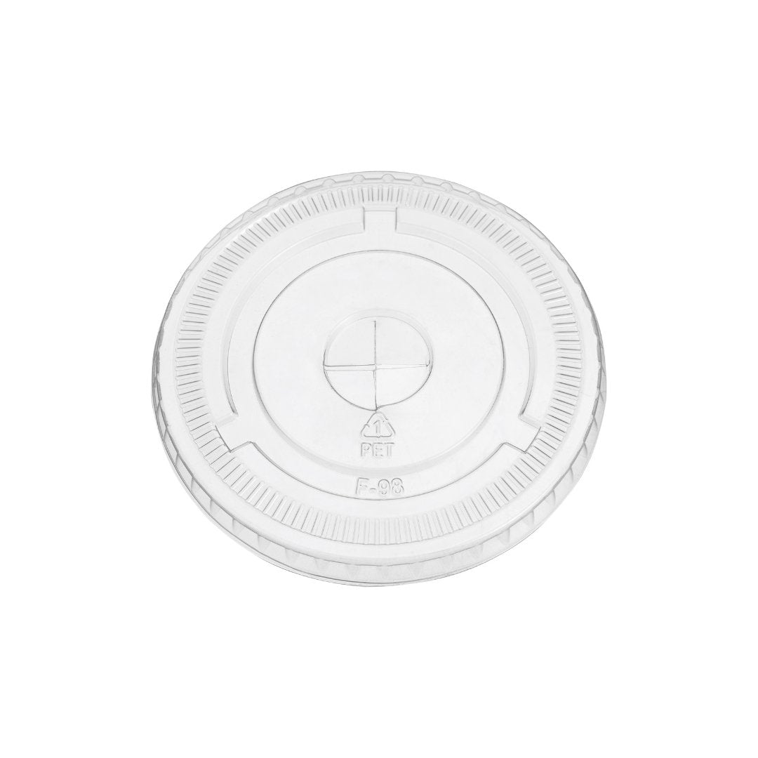 Flat Lids for 12-24oz PET Cups, 98mm, 1000 pc