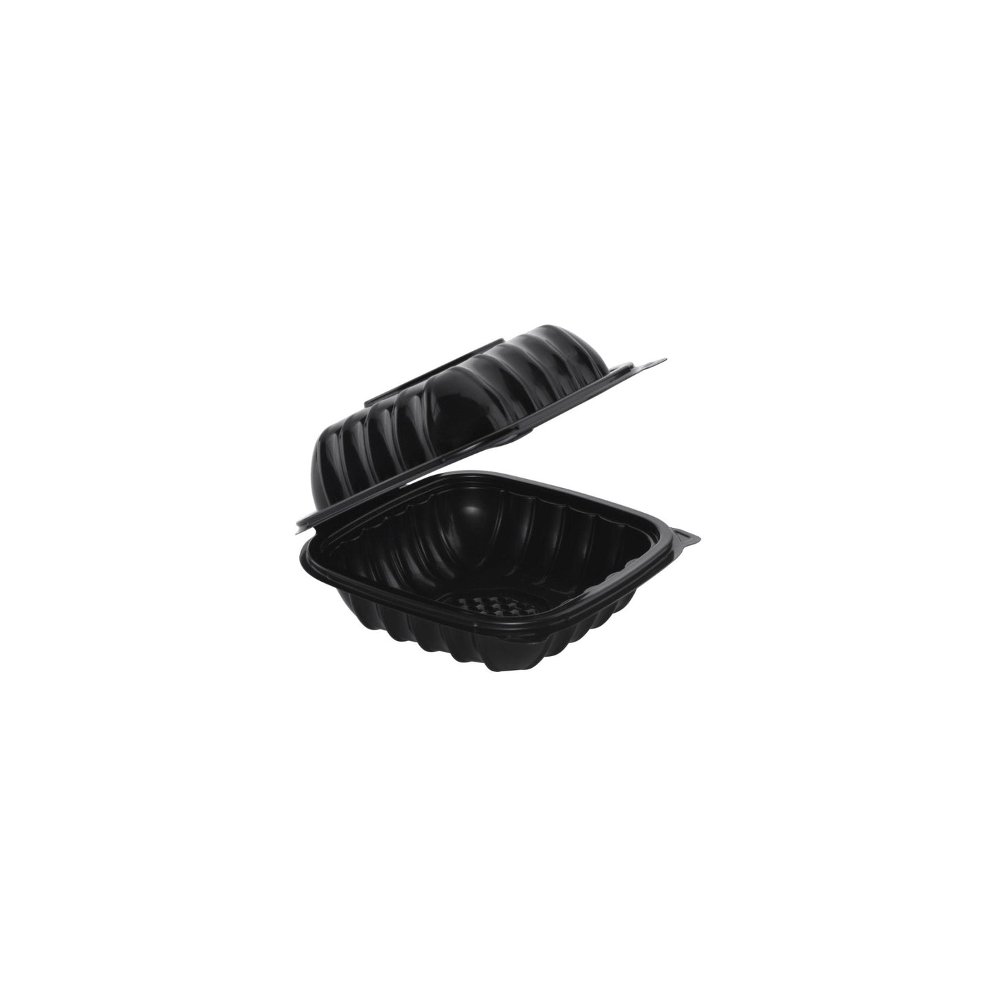 Hinged Black Container, 6" x 6", 200pc