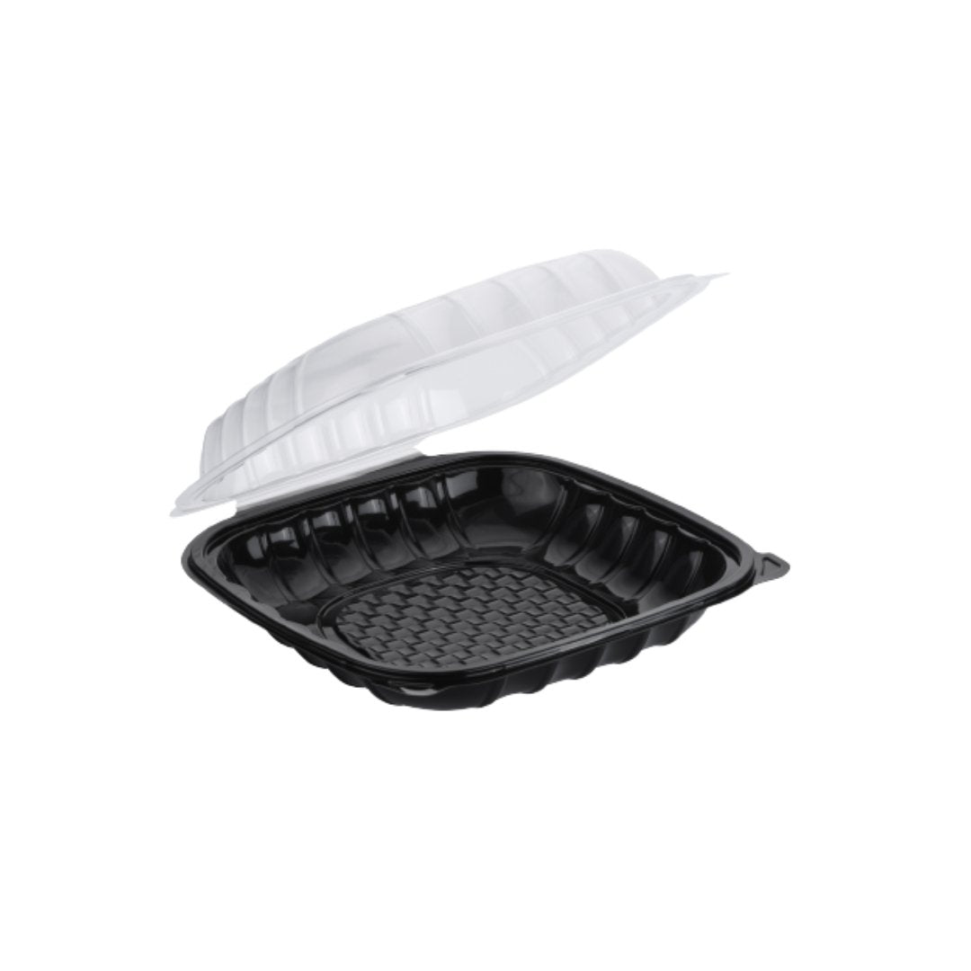 Hinged Clear Top Container, 10" x10", 100pc