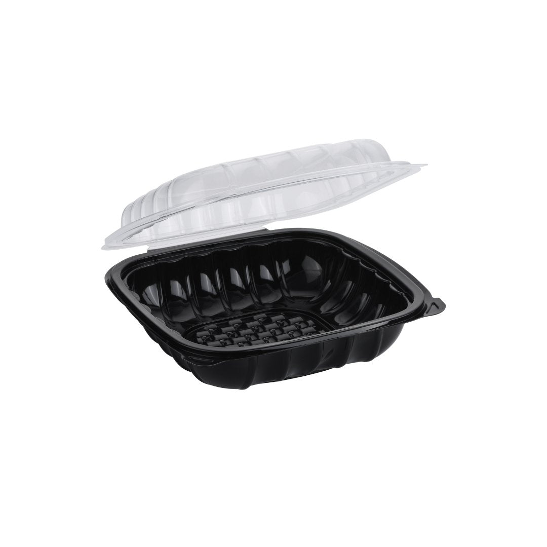 Hinged Clear Top Container, 8" x 8", 100pc