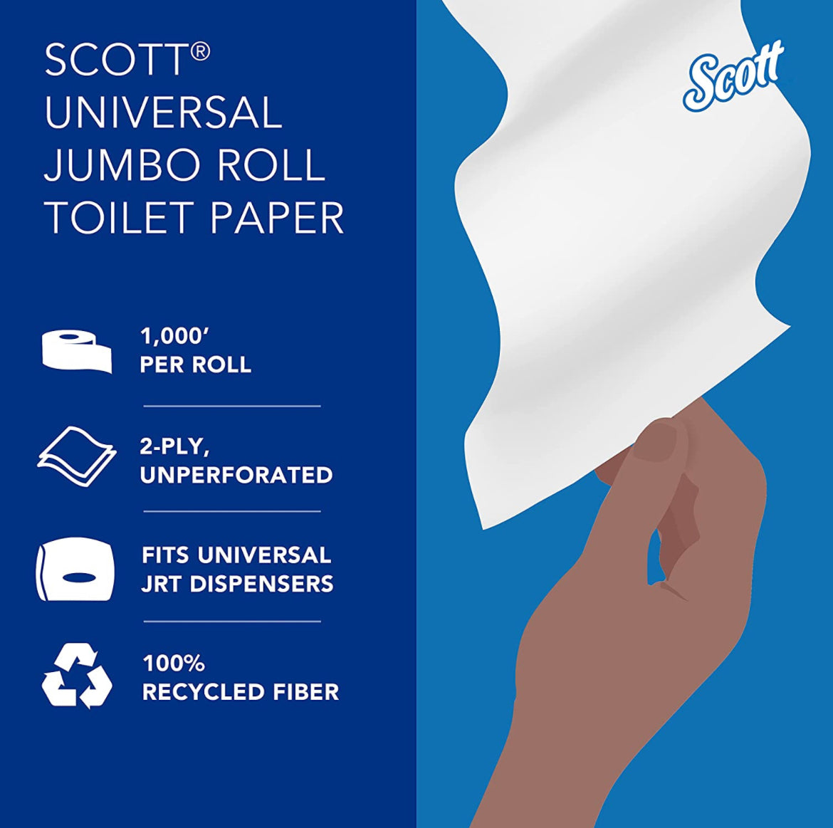 Lotusoft 9” Premium Jumbo Jr. Tissue (12/Case)