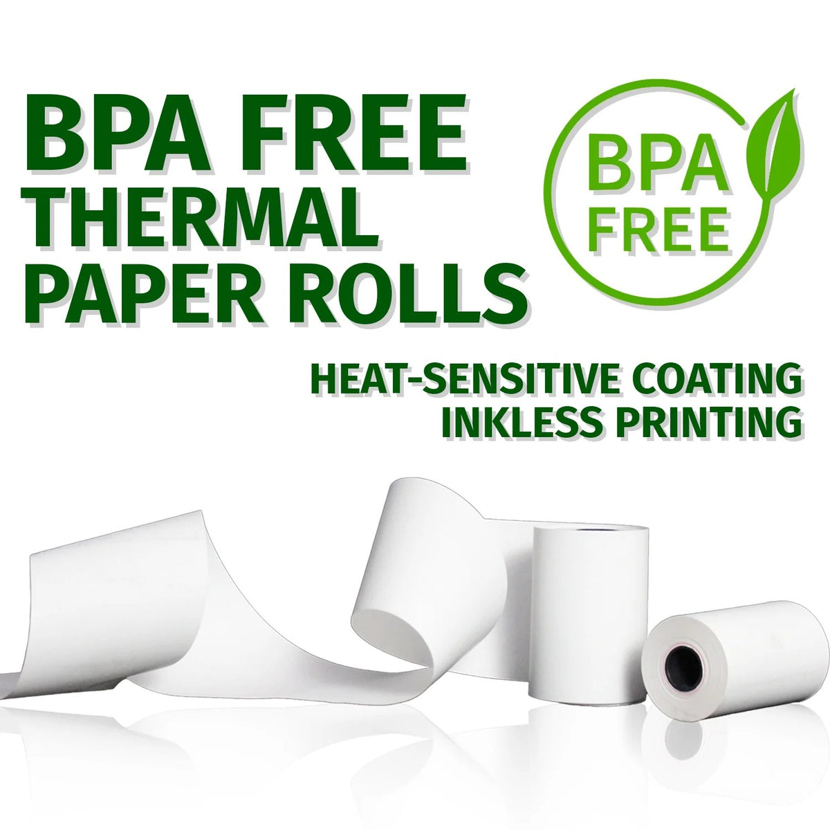 Watson Distributing 2 1/4" x 50' Phenol-Free (BPA & BPS) Thermal Paper, 5 Rolls/Case