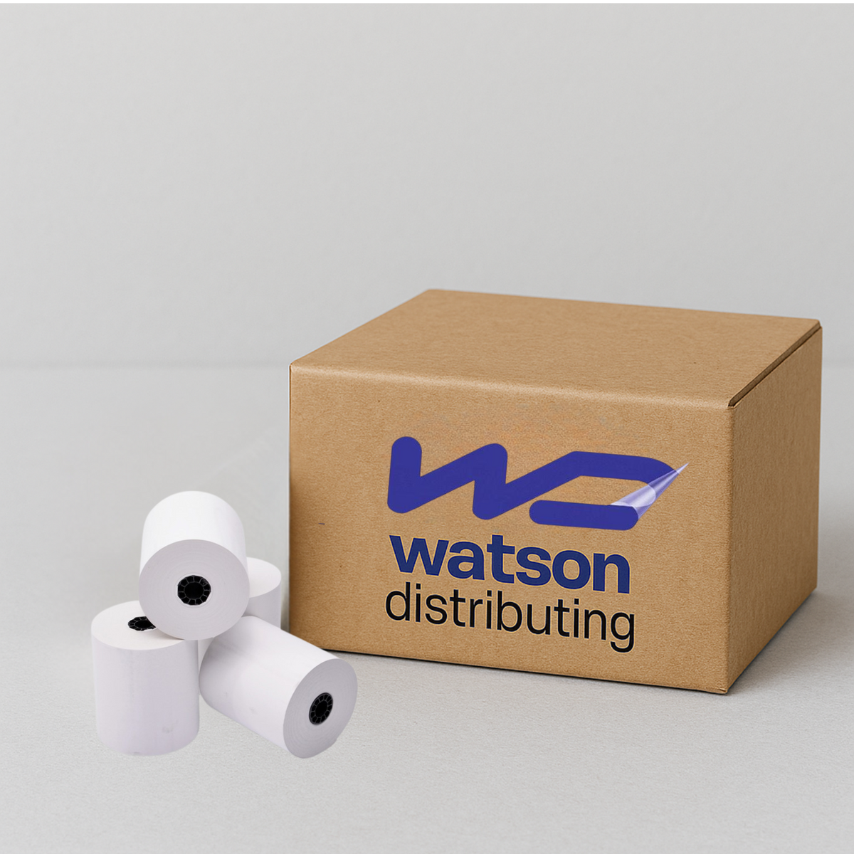 Watson Distributing 3 1/8" x 220' Thermal Receipt Paper Rolls, 5 Rolls/Case