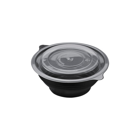 20oz Thermoformed Round Bowl, Black, 120 Sets