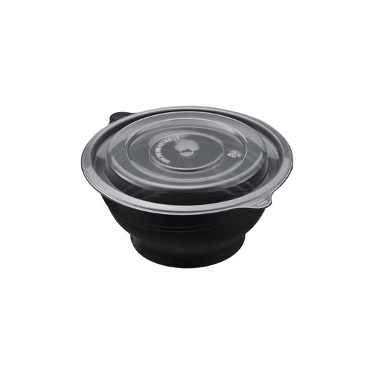 24oz Thermoformed Round Bowl, Black, 120 Sets