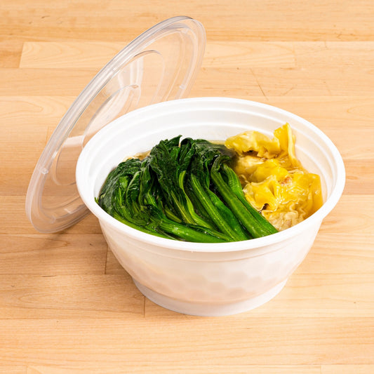 42oz Microwaveable Noodle Bowl with Lid, White, 120 Sets