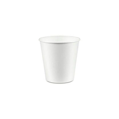 8oz Paper Cup, Single wall, 80mm, White, 1000pc