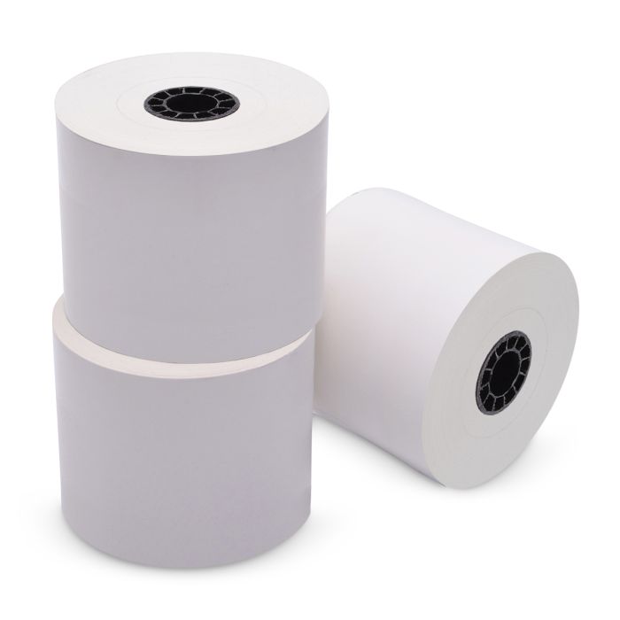 80 mm x 220 ft Iconex Sticky Media Extreme, 32 per Carton, 80 GSM Facestock, 83 mm OD, No Sense Mark Repeat