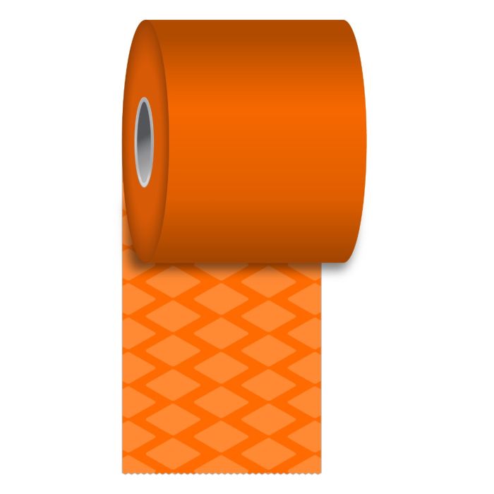 80 mm x 170 ft Iconex MAXStick®PlusD ORANGE, 32 per Carton, 74 GSM Facestock, 80 mm OD, No Sense Mark