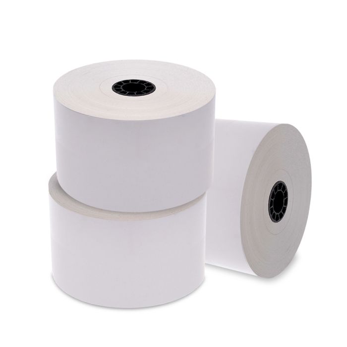 80 mm x 170 ft Iconex Sticky Media Full-Tack, 12 per Carton, 80 GSM Facestock, 83 mm OD, Sense Mark Repeat