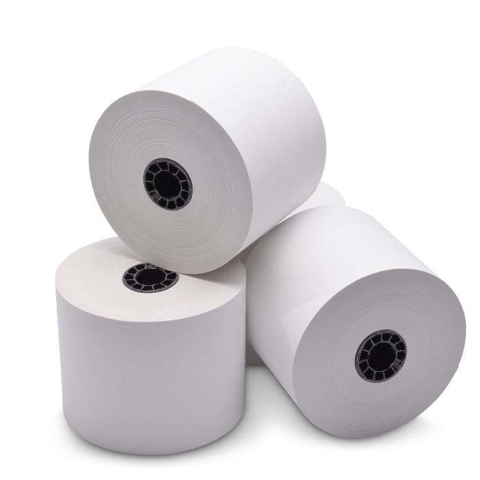 58 mm x 270 ft Iconex Sticky Media Full-Tack, 12 per Carton, 80 GSM Facestock, 100 mm OD, Sense Mark Repeat
