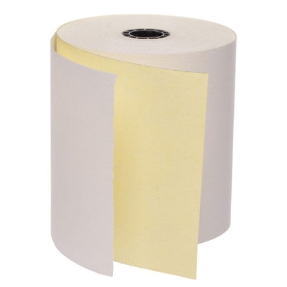 Iconex 3 in x 90 ft Two-Ply Carbonless Paper, White/Canary, 50 Per Carton