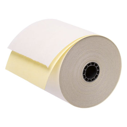 Iconex 3 in x 90 ft Two-Ply Carbonless Paper, White/Canary, 50 Per Carton