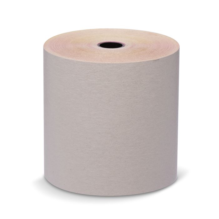 Iconex 3 in x 67 ft Three-Ply Carbonless Paper, White/Canary/Pink, 50 Per Carton