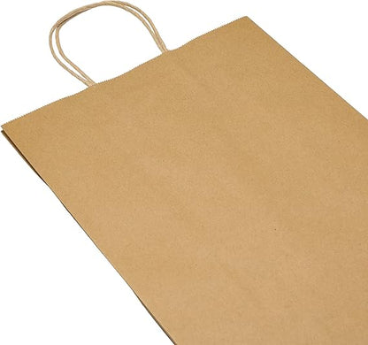Watson Distributing 13" x 7" x 17" Paper Shopping Bag With Handle Brown 250/Case