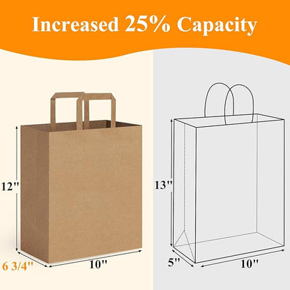 Watson Distributing 12" x 9" x 15.75" Paper Bag Round Handle 200/Case