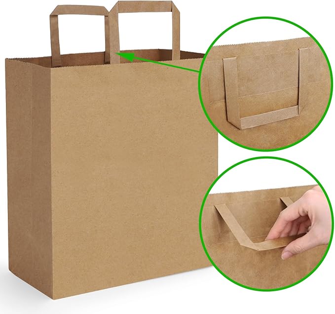Watson Distributing 12" x 9" x 15.75" Paper Bag Round Handle 200/Case
