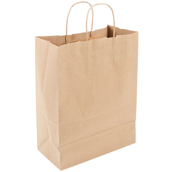 Watson Distributing 12" x 9" x 15.75" Paper Bag Round Handle 200/Case