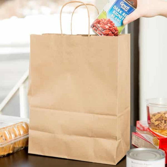Watson Distributing 10" x 5" x 13" Paper Bag Round Handle 250/Case