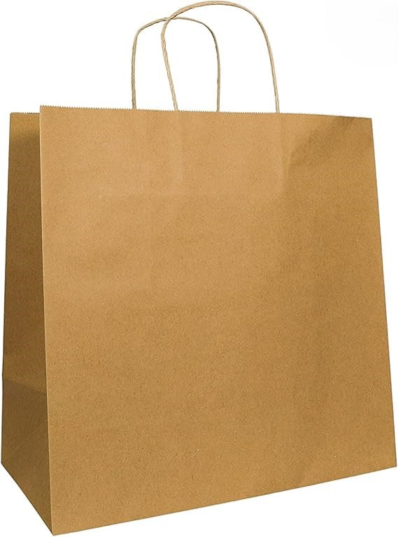 Watson Distributing 12.5" x 7" x 13" Paper Bag Round Handle 250/Case