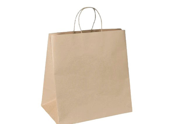 Watson Distributing 12.5" x 7" x 13" Paper Bag Round Handle 250/Case