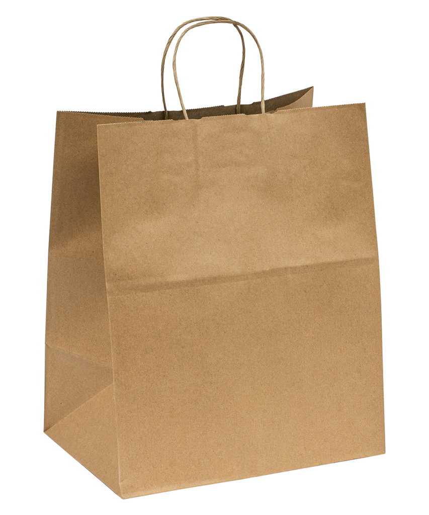 Watson Distributing 12" x 9" x 15.75" Paper Bag Round Handle 200/Case