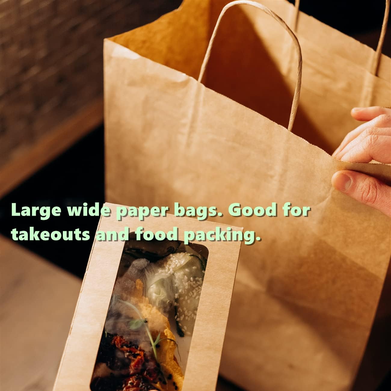 Watson Distributing 14" x 10" x 15.75" Paper Bag With Handle 200/Case