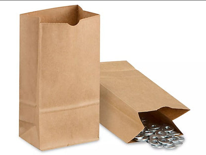 Watson Distributing 2 Lb Brown Paper Bag 4.3" x 7.9" x 2.4" 500/Case