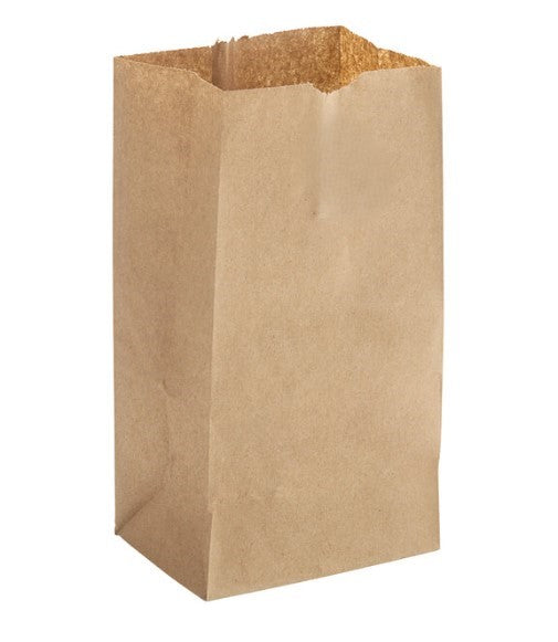 Watson Distributing 4 Lb Brown Paper Bag 5" x 9.75" x 3.1" 500/Case