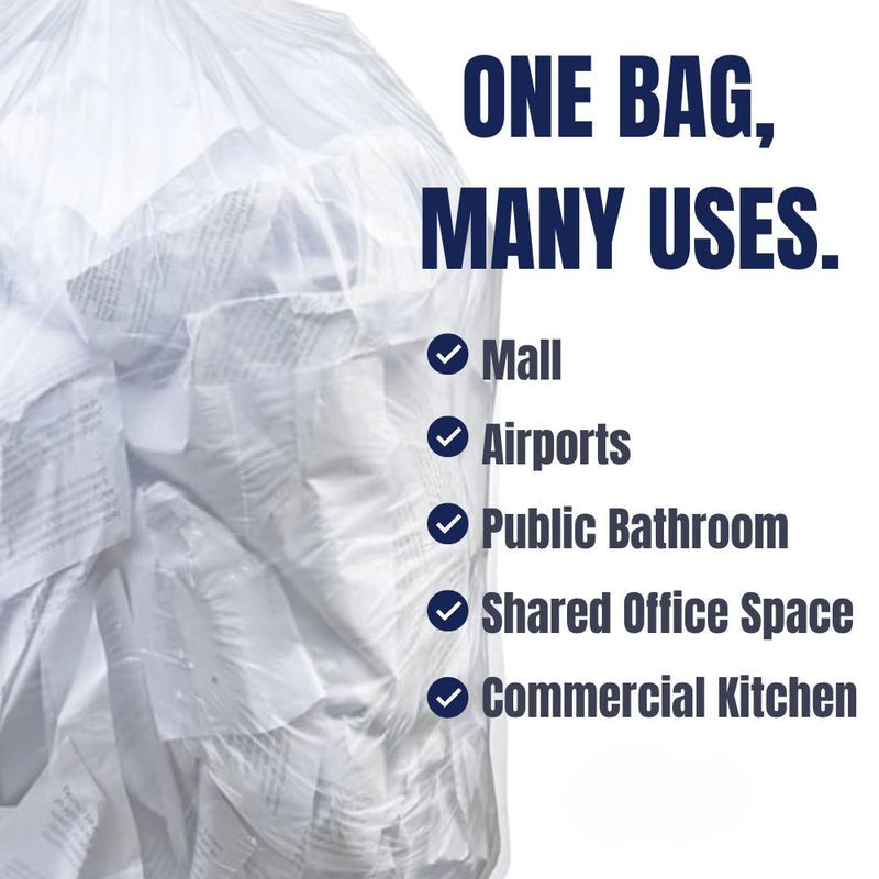 Watson Distributing 33 Gallons Trash Bag -  Natural/Clear 16 Mic Hd 33" X 40" 250/Case