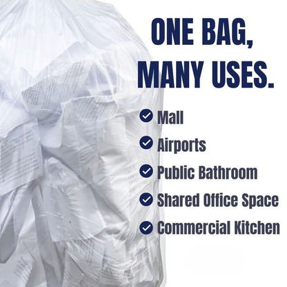 Watson Distributing 45 Gallons Trash Bag - Natural/Clear 16 Mic Hd 40" X 48"  250/Case