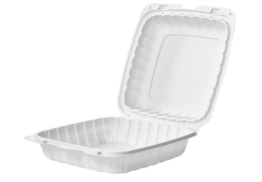 Watson Distributing 9" x 9" Clamshell Mfpp Container 1-Compartment Hinged Lid 150/Case