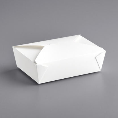 Watson Distributing #3 Take-Out Container Microwaveable Folded Paper 7.75" X 5.5" X 2.5" 200/Case