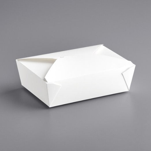Watson Distributing #3 Take-Out Container Microwaveable Folded Paper 7.75" X 5.5" X 2.5" 200/Case