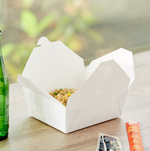 Watson Distributing #8 Take-Out Container Microwaveable Folded Paper 6.75" X 5.5" X 2.5 300/Case