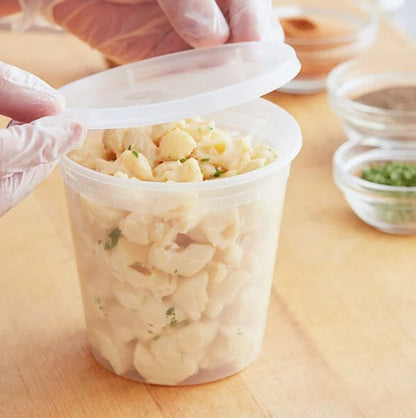 Watson Distributing 24 Oz Translucent Round Deli Container With Pe Lid 240/Case