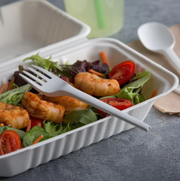 Watson Distributing Heavy Duty Disposable Fork White 6.5 Inch - 100/Case